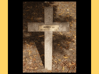 Tombe deALFONSI Jean à <a HREF=fotom2l.php?necro=321>  <U>Montauville -Â (NÃ©cropole nationale Le PÃ©tant)</U> </A> Carr&eacute; 39/45  tombe 201