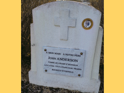 Tombe deANDERSON John Georges Richard à <a HREF=fotom2l.php?necro=674>  <U>Maisons-Laffitte  (CarrÃ© militaire du CimetiÃ¨re communal)</U> </A> 