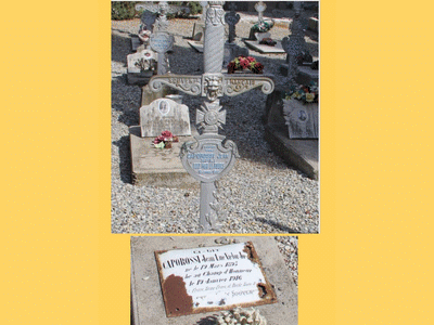 Tombe deCAPOROSSI Jean Luc Victor Joseph à <a HREF=fotom2l.php?necro=402>  <U>Nice (CarrÃ©s militaires du CimetiÃ¨re communal de Caucade)</U> </A> 