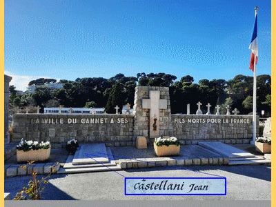 Tombe deCASTELLANI Jean François à <a HREF=fotom2l.php?necro=456>  <U>Le Cannet (CarrÃ© militaire du cimetiÃ¨re Notre-Dame des Anges )</U> </A> Ossuaire