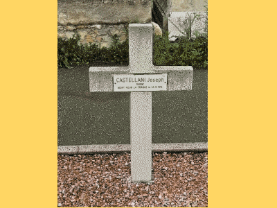 Tombe deCASTELLANI Joseph à <a HREF=fotom2l.php?necro=663>  <U>Tarascon (CimetiÃ¨re Municipal Saint-Lazare)</U> </A> Rang E  tombe 20