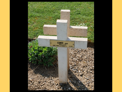 Tombe deCONTI Jean Etienne à <a HREF=fotom2l.php?necro=75>  <U>Soupir NÂ° 2 (NÃ©cropole nationale)</U> </A> 2291