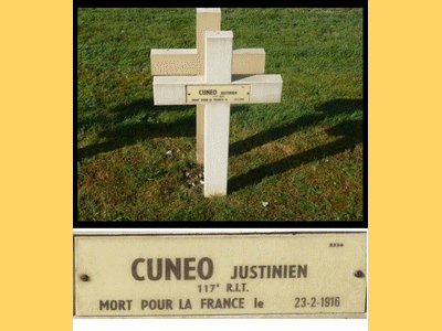 Tombe deCUNEO Justinien Joseph Vincent à <a HREF=fotom2l.php?necro=13>  <U>Bar le Duc  (NÃ©cropole Nationale)</U> </A> 2556