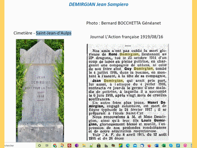 Tombe deDEMIRGIAN Jean Sampiero à <a HREF=fotom2l.php?necro=642>  <U>Saint-Jean-d'Aulps (cimetiÃ¨re communal)</U> </A> 