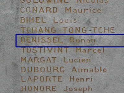 Tombe deDENISSEL Ernest Rémon à <a HREF=fotom2l.php?necro=688>  <U>Caen (SÃ©pulture collective militaire du cimetiÃ¨re Nord-Est)</U> </A> Ossuaire 2