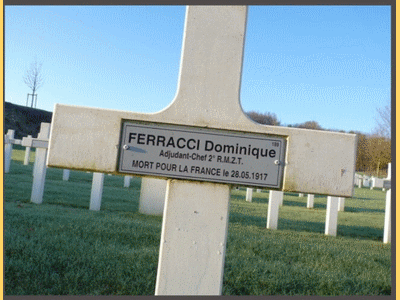 Tombe deFERRACCI Dominique à <a HREF=fotom2l.php?necro=657>  <U>Villers-Marmery (NÃ©cropole Nationale)</U> </A> 189