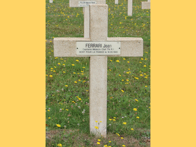 Tombe deFERRARI Benjamin à <a HREF=fotom2l.php?necro=684>  <U>CHASTRE   province de Brabant Wallon (NÃ©cropole nationale)</U> </A> 285