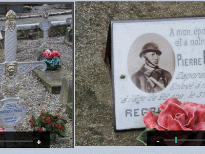 Tombe deFRATACCI Pierre à <a HREF=fotom2l.php?necro=402>  <U>Nice (CarrÃ©s militaires du CimetiÃ¨re communal de Caucade)</U> </A> Carr&eacute; Somme 58- 1241- Tombe 10860