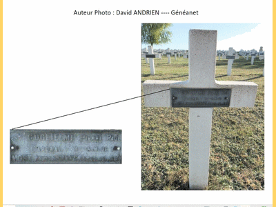 Tombe deGUGLIELMI Pierre Paul à <a HREF=fotom2l.php?necro=295>  <U>Belleray (NÃ©cropole nationale)</U> </A> 834A