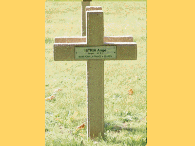 Tombe deISTRIA François à <a HREF=fotom2l.php?necro=88>  <U>MAISSIN (CimetiÃ¨re militaire)</U> </A> 86