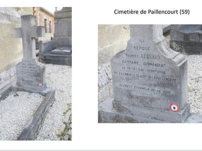 Tombe deLESSARD Maurice Eugène à <a HREF=fotom2l.php?necro=649>  <U>Paillecourt (CarrÃ© miltaire)</U> </A> 