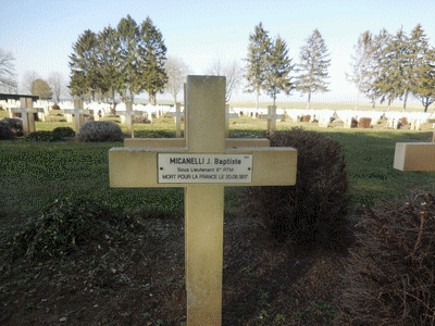 Tombe deMICAELLI Jean Baptiste à <a HREF=fotom2l.php?necro=154>  <U>Cerny-en-Laonnois (NÃ©cropole nationale)</U> </A> 283