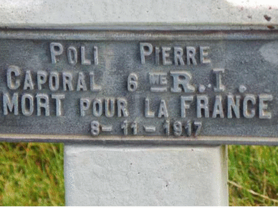 Tombe dePOLI Pierre Isidore à <a HREF=fotom2l.php?necro=324>  <U>Champenoux -Â (NÃ©cropole nationale)</U> </A> 358