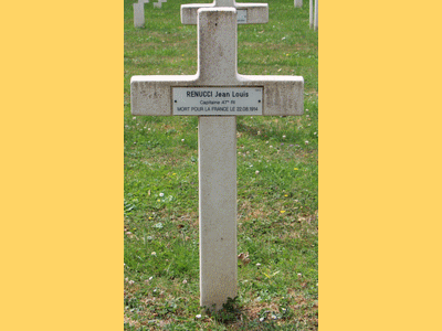 Tombe deRENUCCI Jean Louis Georges Alexandre à <a HREF=fotom2l.php?necro=85>  <U>AISEAU-PRESLES (CimetiÃ¨re Â Belle-Motte )</U> </A> 1265