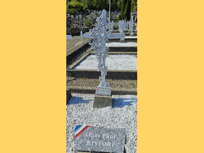 Tombe deRISTORI Ours Paul  à <a HREF=fotom2l.php?necro=548>  <U>Albertville (carrÃ© militaire du cimetiÃ¨re communal)</U> </A> 