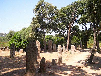 SARTENE <BR>Site prehistorique de CAURIA <BR> Alignements de RENAGHJU