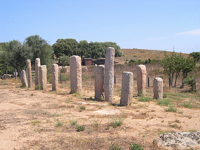 SARTENE <BR>Site prehistorique de CAURIA <BR> Alignements de RENAGHJU